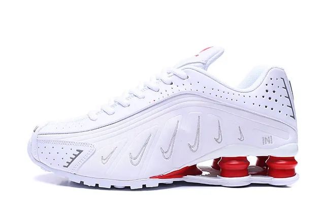 Nike Shox R4 Pink White Low-Top Running Shoes 5