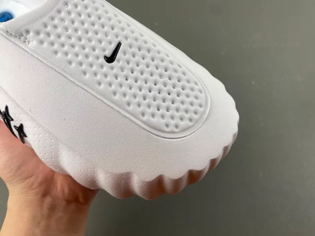Nike Slide White Black Perforated Mesh Slip-On Slippers 2