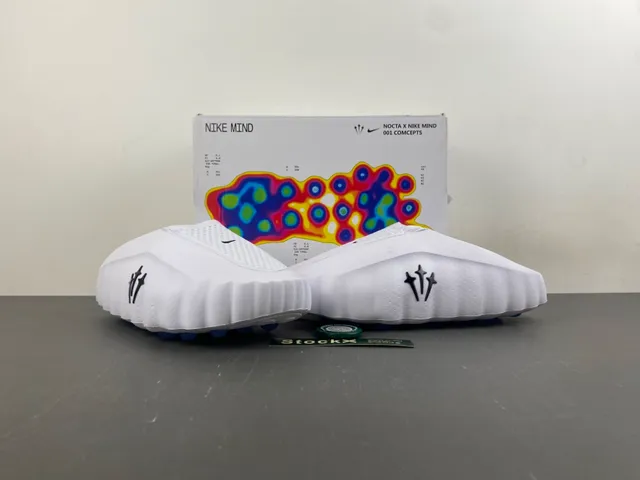 Nike Slide White Black Perforated Mesh Slip-On Slippers 11