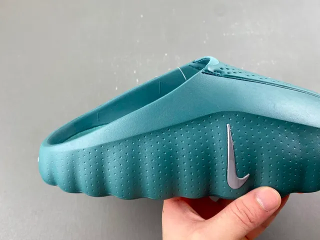Nike Teal Green Molded Perforated Slipper 3