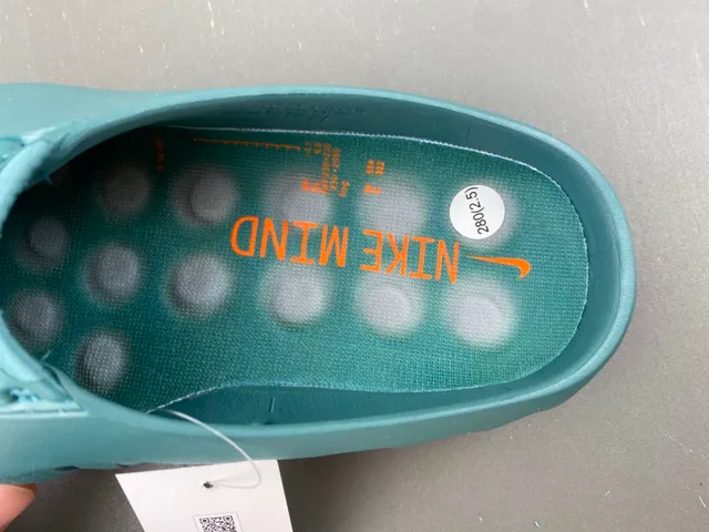 Nike Teal Green Molded Perforated Slipper 6