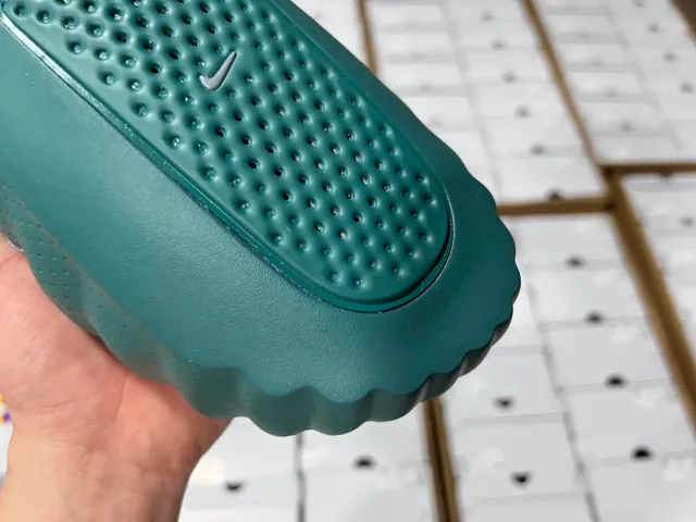 Nike Teal Green Molded Perforated Slipper 17
