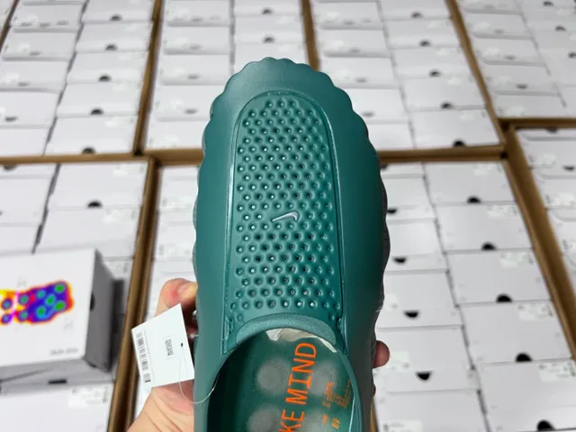 Nike Teal Green Molded Perforated Slipper 19