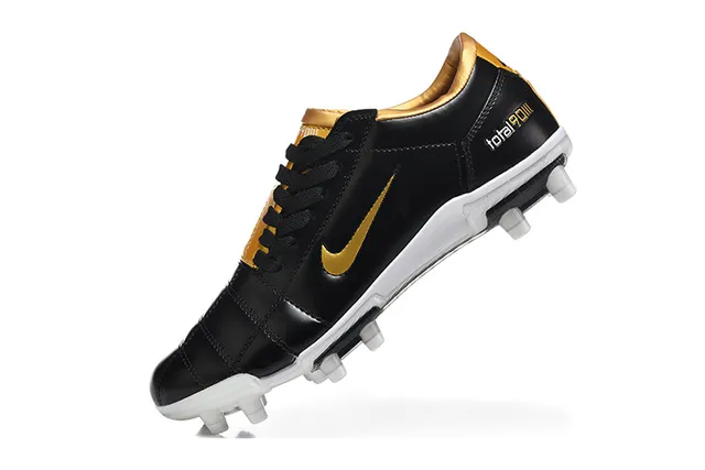 Nike Total 90 III Black Gold Firm-Ground Soccer Shoes 4