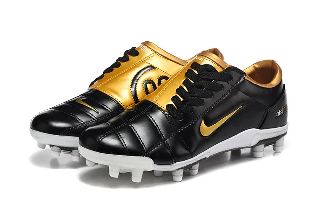 Nike Total 90 III Black Gold Firm-Ground Soccer Shoes 8