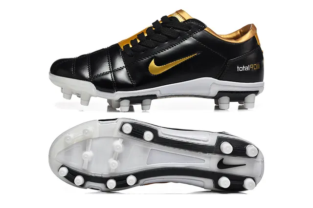 Nike Total 90 III Black Gold Firm-Ground Soccer Shoes 9