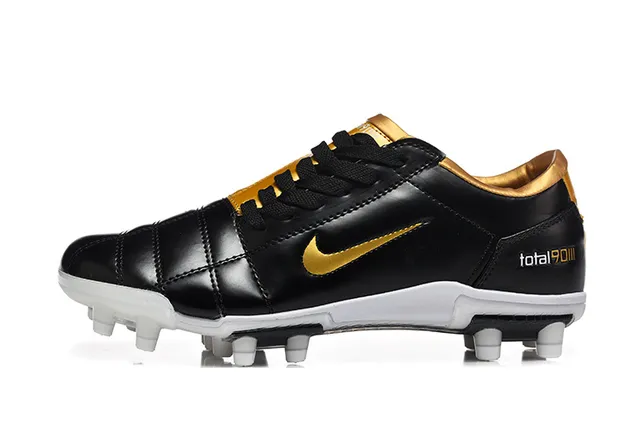 Nike Total 90 III Black Gold Firm-Ground Soccer Shoes 10