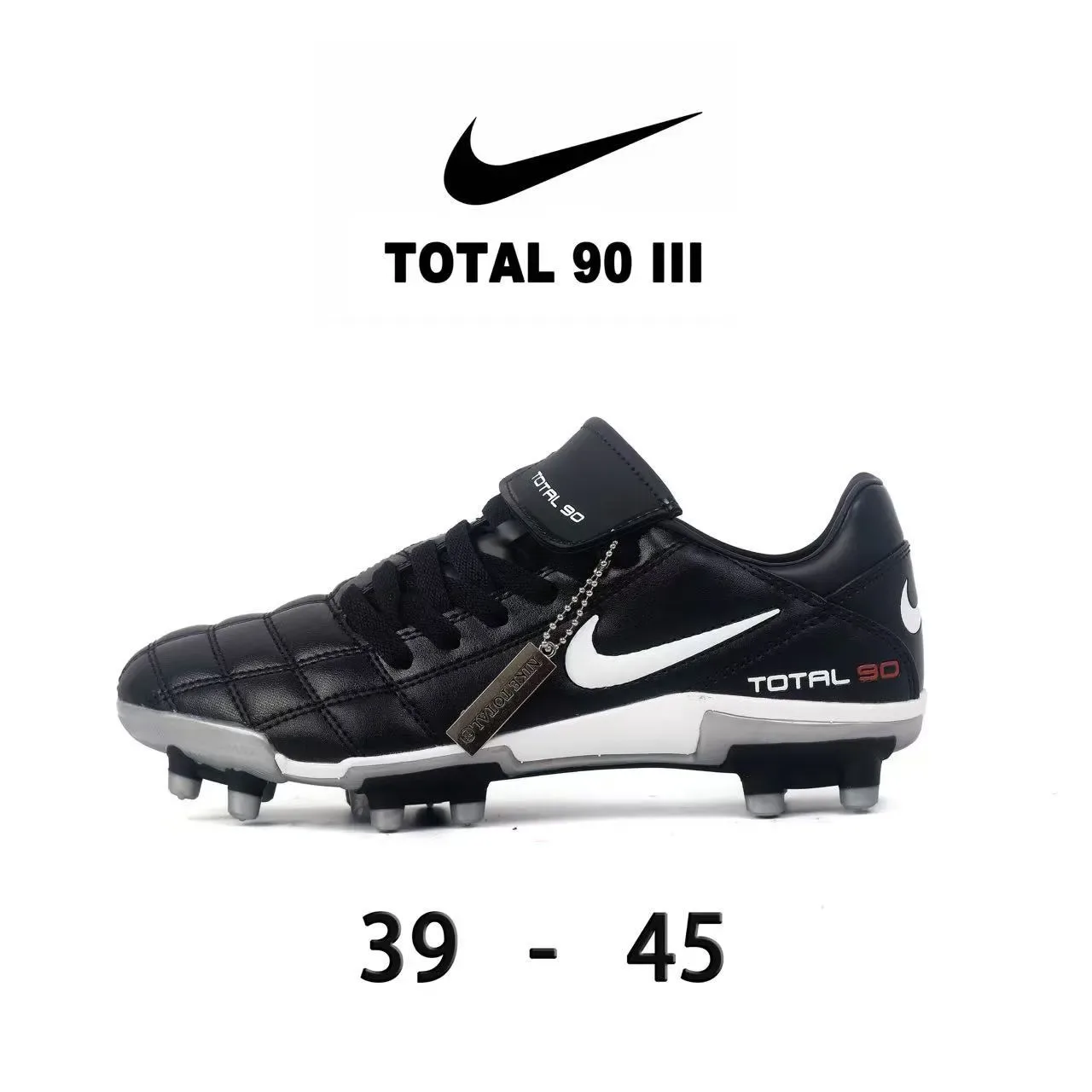 Nike Total 90 III أحذية كرة القدم البيضاء والأحمر للأرض الصلبة 4
