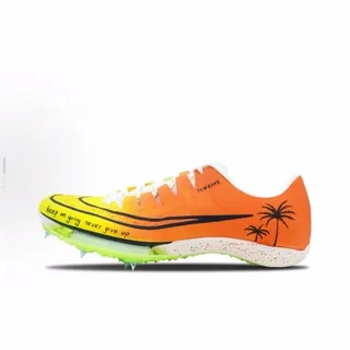 Nike Track Spike Orange Yellow Lime Green Running Shoes 6