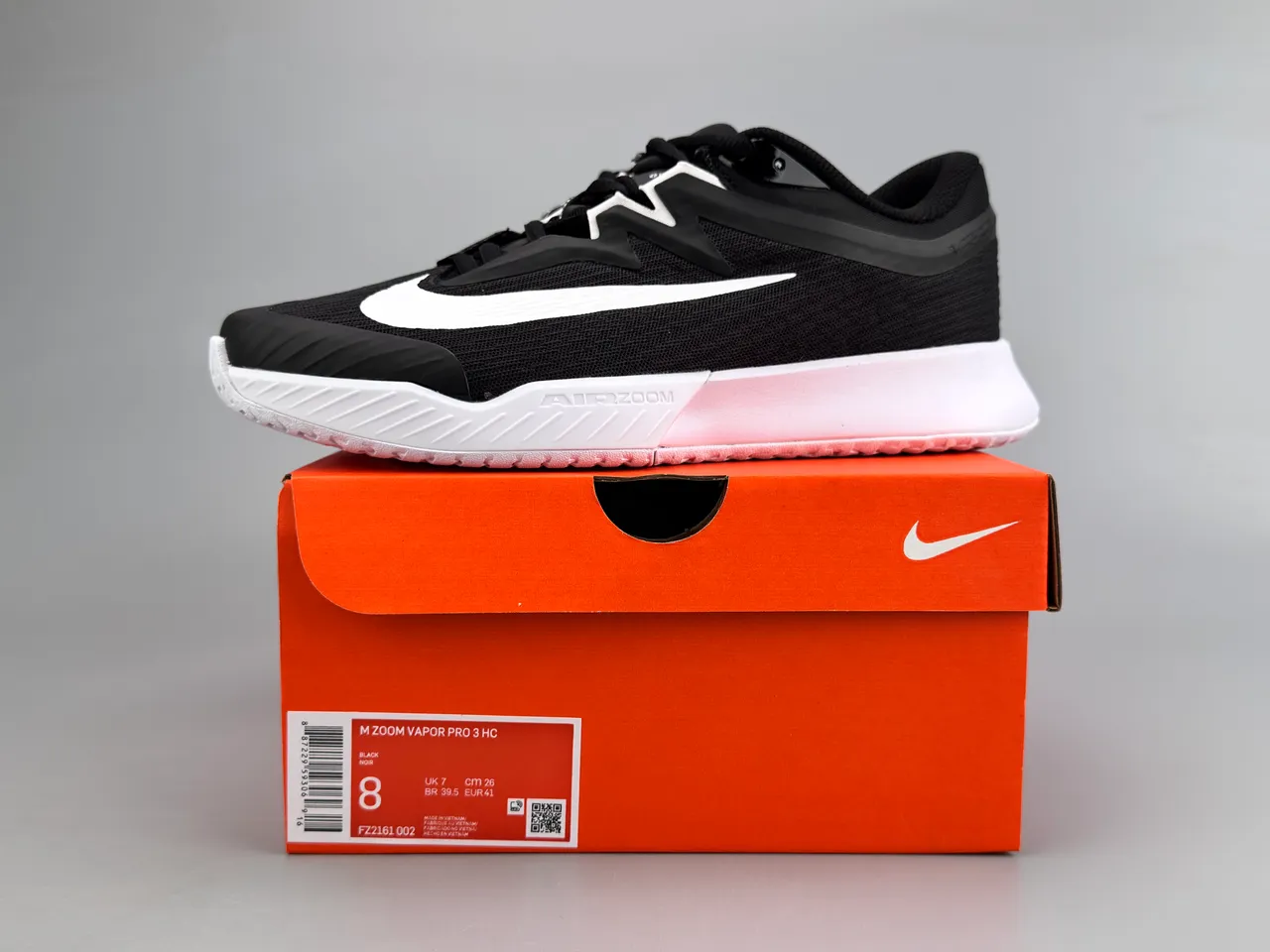 Nike Vapor Air Zoom chaussures de course noires et blanches 4