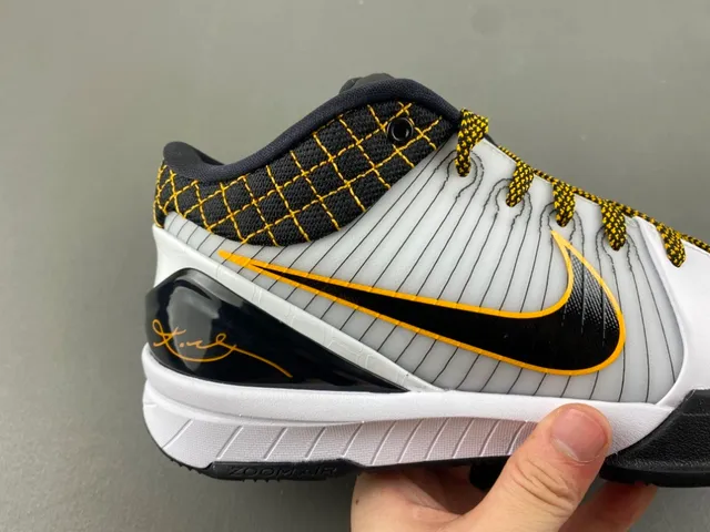 Nike White Black High-Top Ribbed Synthetic Overlay Basketball Shoes 3