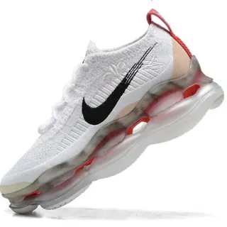 Nike blanc noir rouge tricoté haut longueur complète visible Air Unit chaussures de course