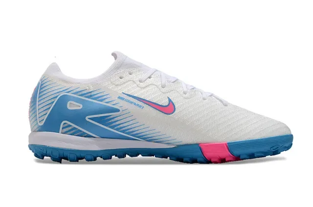 Nike Chaussures de Football Synthétique Overlay Bas Gazon Blanc Bleu 7