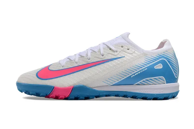 Nike Chaussures de Football Synthétique Overlay Bas Gazon Blanc Bleu 8