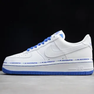 Nike White Blue Low-Top Leather Upper Lifestyle Sneakers