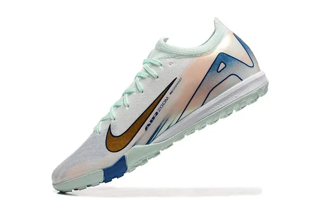 Nike White Blue Low-Top Synthetic Upper Iridescent Gradient Overlay Sneakers 5