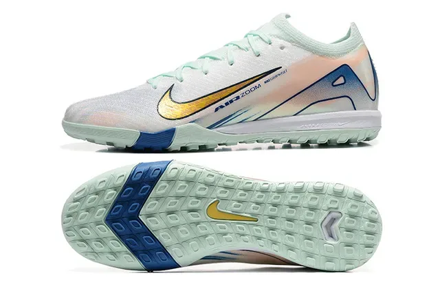 Nike White Blue Low-Top Synthetic Upper Iridescent Gradient Overlay Sneakers 9