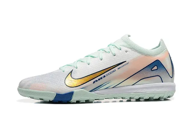 Nike White Blue Low-Top Synthetic Upper Iridescent Gradient Overlay Sneakers 10