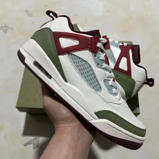 Nike White Burgundy High-Top Layered Synthetic And Leather Upper Lifestyle Sneakers
