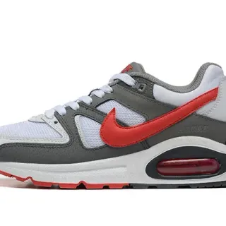 Nike Branco Cinza Camada Sintética Jaula Visível Air Max Unidade Calcanhar Sneakers Lifestyle