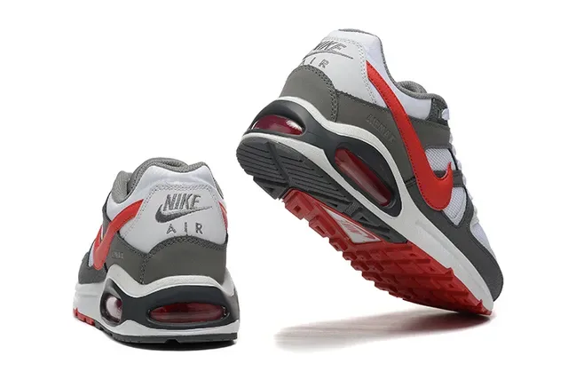 Nike White Gray Layered Synthetic Cage Visible Air Max Heel Unit Lifestyle Sneakers 2