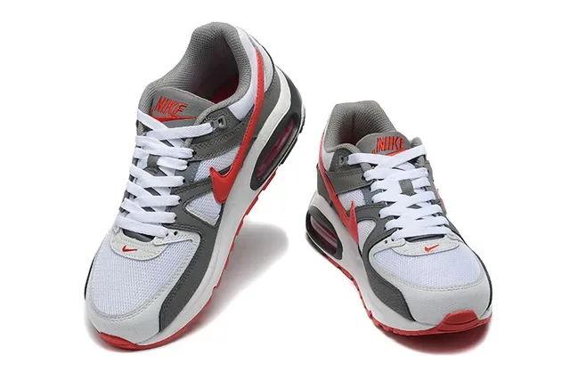 Nike White Gray Layered Synthetic Cage Visible Air Max Heel Unit Lifestyle Sneakers 3