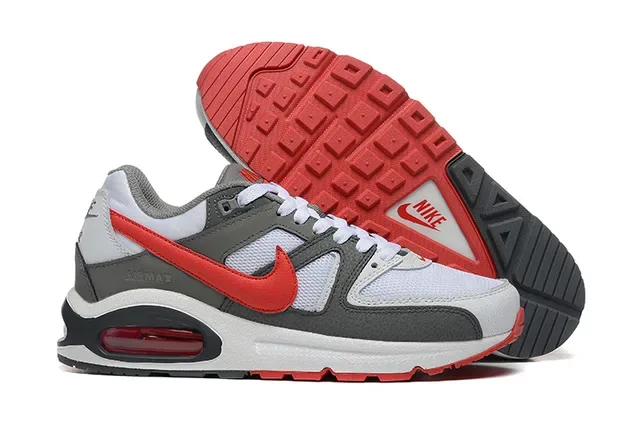 Nike White Gray Layered Synthetic Cage Visible Air Max Heel Unit Lifestyle Sneakers 5
