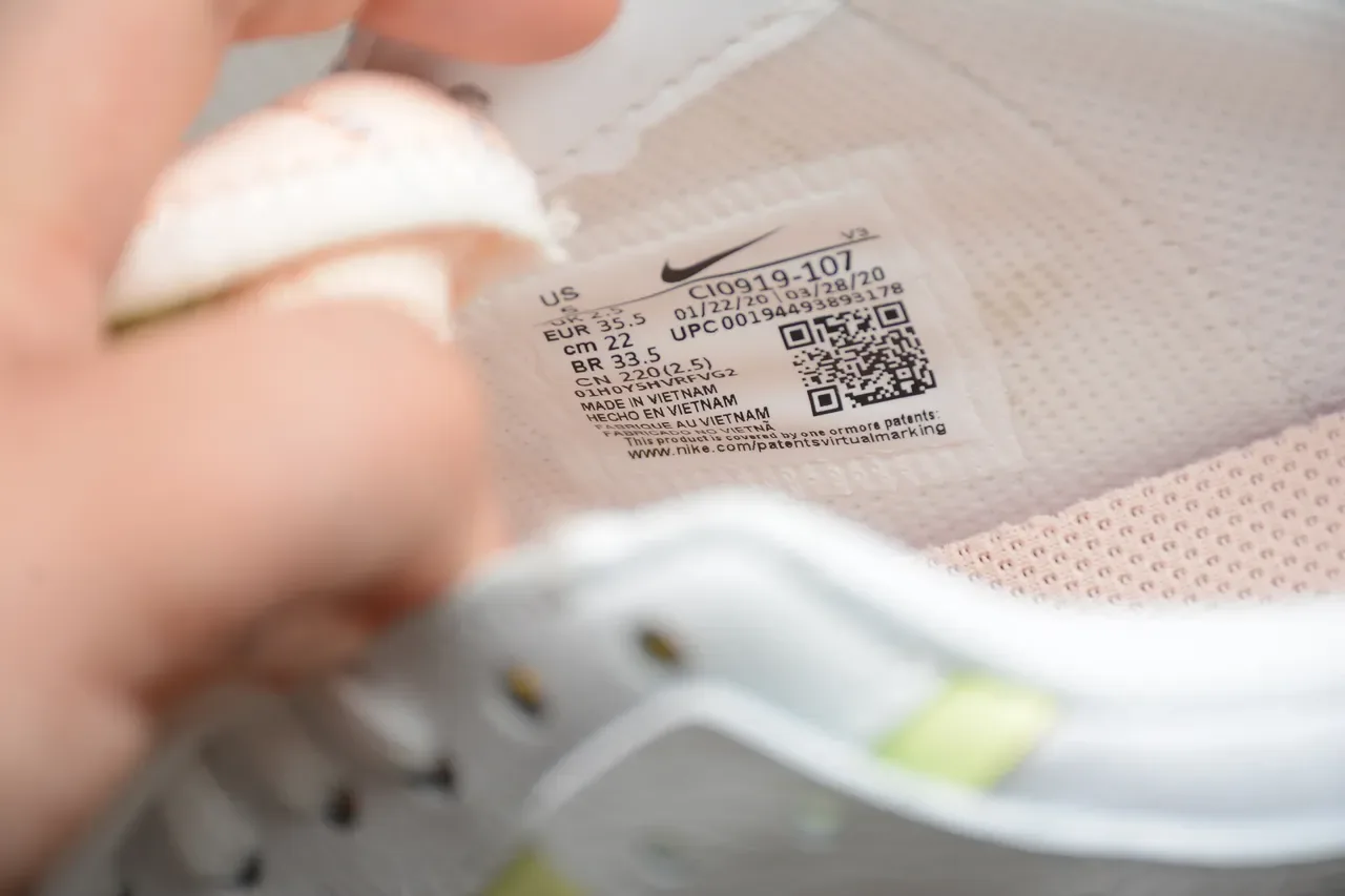 Nike Chaussures Lifestyle Blanc Vert Semelle Plateforme Superpositions de Matériau Synthétique en Couches 6