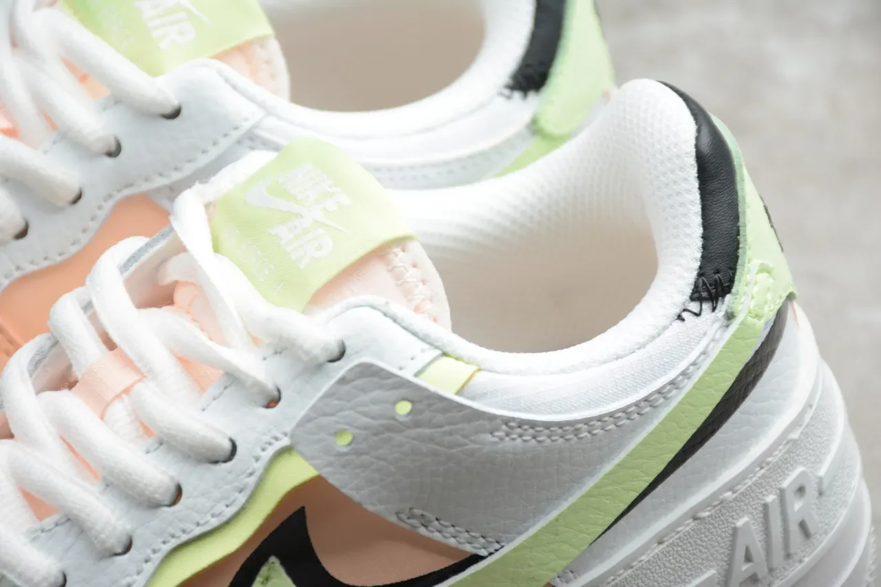 Nike Chaussures Lifestyle Blanc Vert Semelle Plateforme Superpositions de Matériau Synthétique en Couches 7