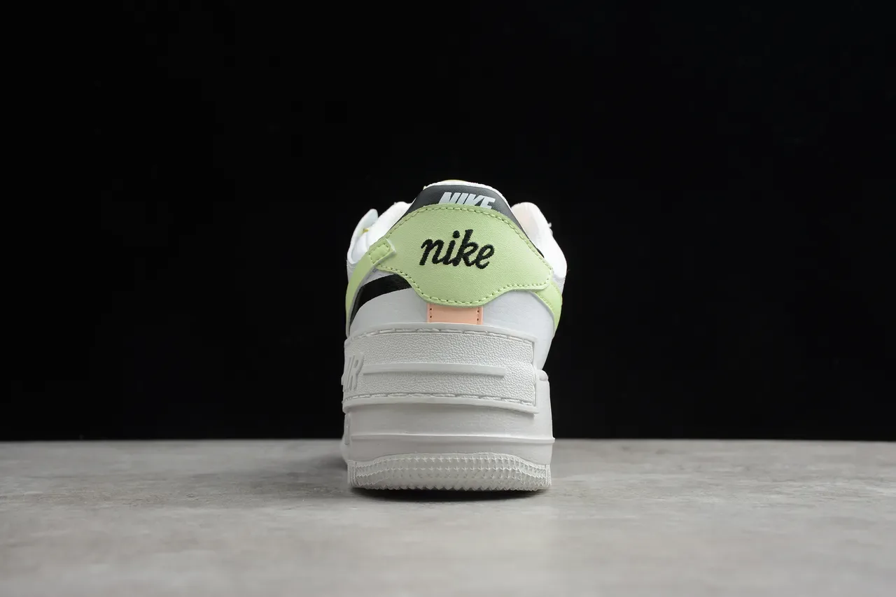 Nike Chaussures Lifestyle Blanc Vert Semelle Plateforme Superpositions de Matériau Synthétique en Couches 11