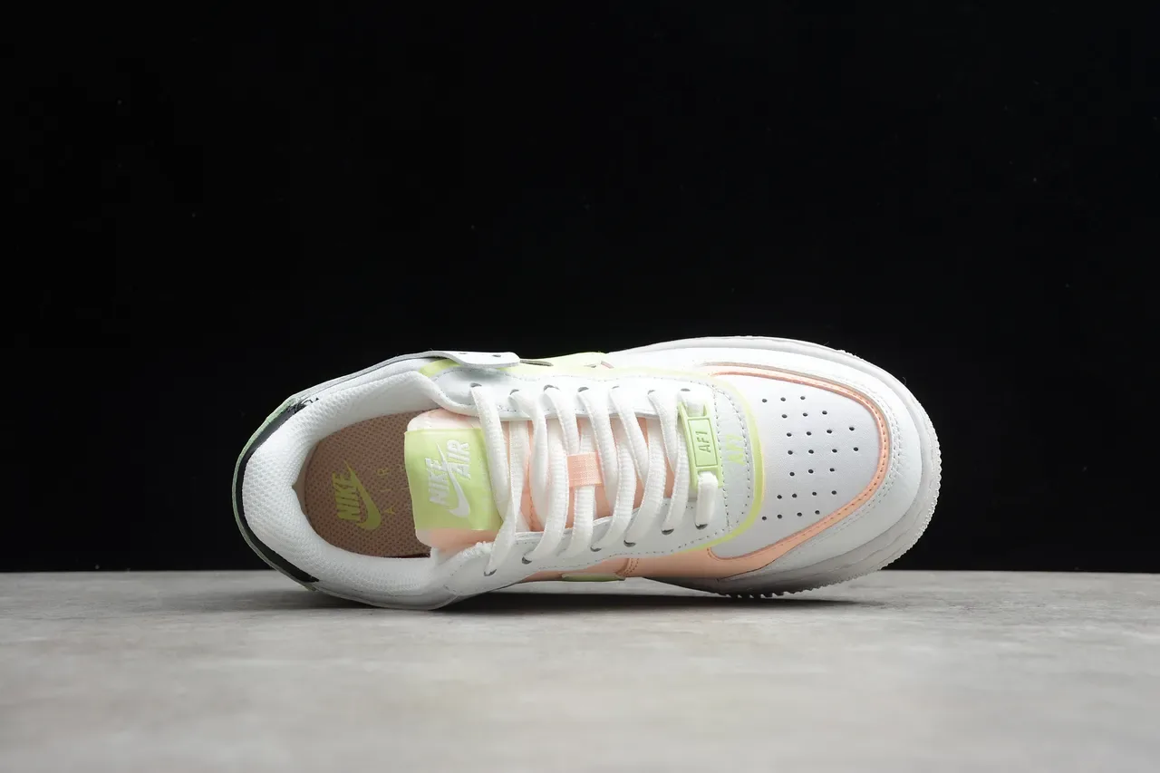 Nike Chaussures Lifestyle Blanc Vert Semelle Plateforme Superpositions de Matériau Synthétique en Couches 13