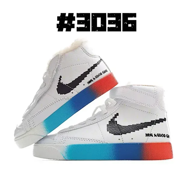Nike White Multicolor High-Top Padded Collar Lifestyle Sneakers 8