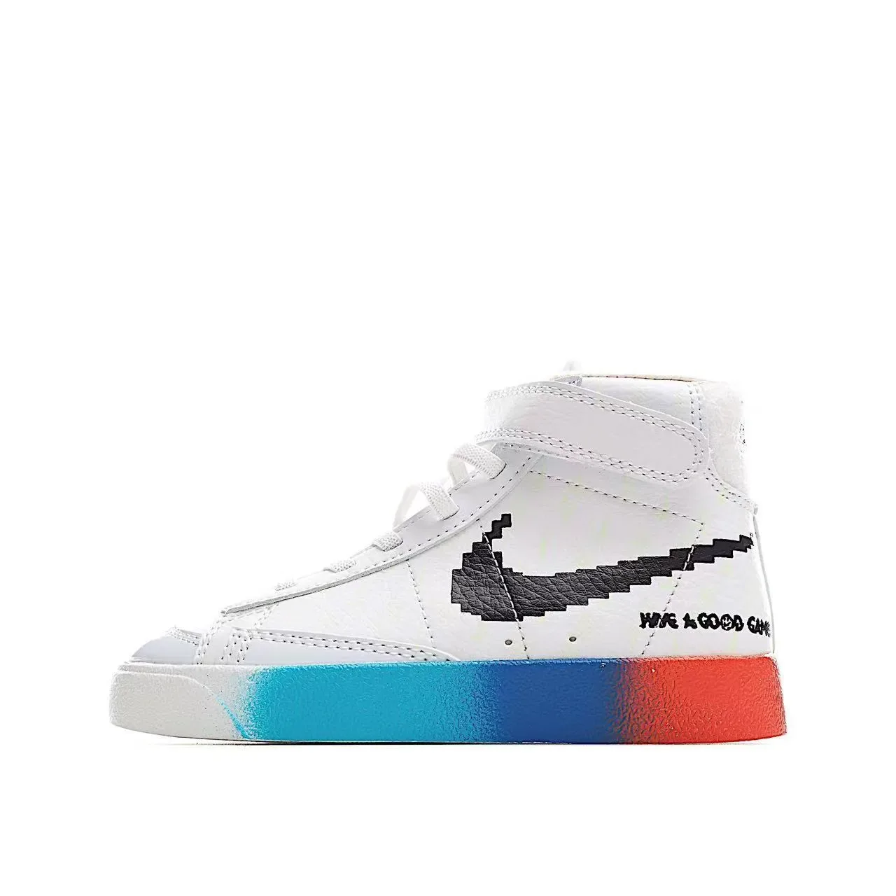 Nike White Multicolor High-Top Padded Collar Lifestyle Sneakers 23