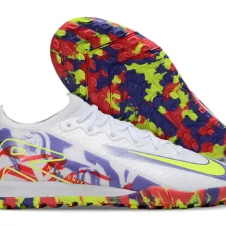 Nike zapatillas de fútbol turf blanco multicolor low-cut upper de malha