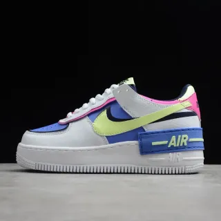 Nike White Multicolor Platform Sole Layered Color-Block Upper Lifestyle Sneakers