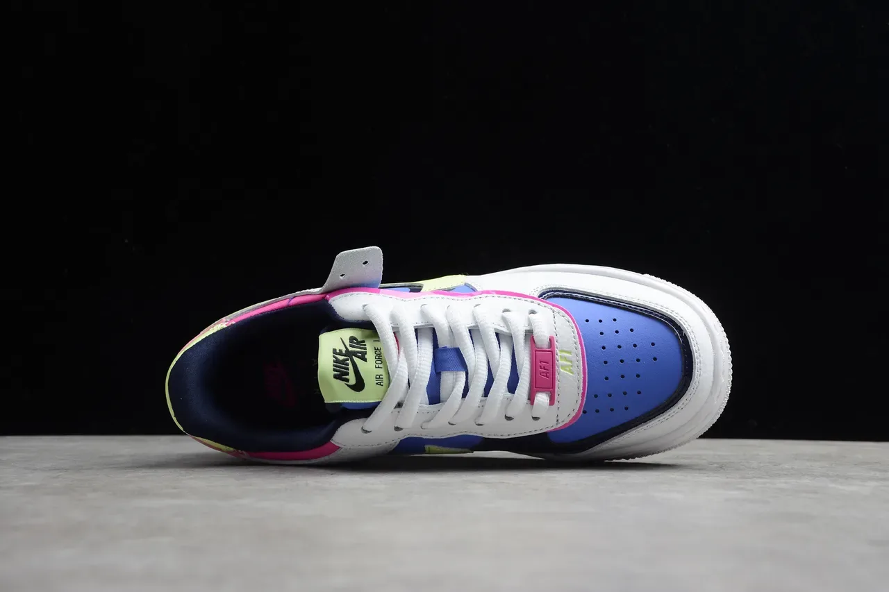 Nike White Multicolor Platform Sole Layered Color-Block Upper Lifestyle Sneakers 14