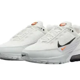 Nike White Orange Engineered Mesh Upper Visible Air Cushioning Lifestyle Sneakers
