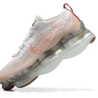 Nike zapatillas de running con upper de punto blanco rosa, midsole translúcida con efecto mármol