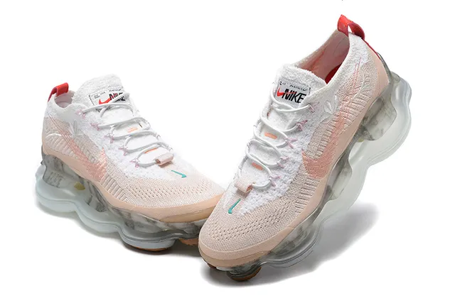Nike White Pink Knit Upper Translucent Marbled Midsole Running Shoes 2