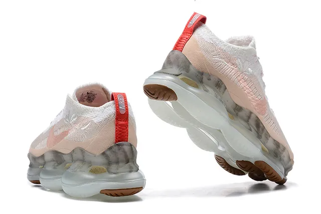 Nike White Pink Knit Upper Translucent Marbled Midsole Running Shoes 4