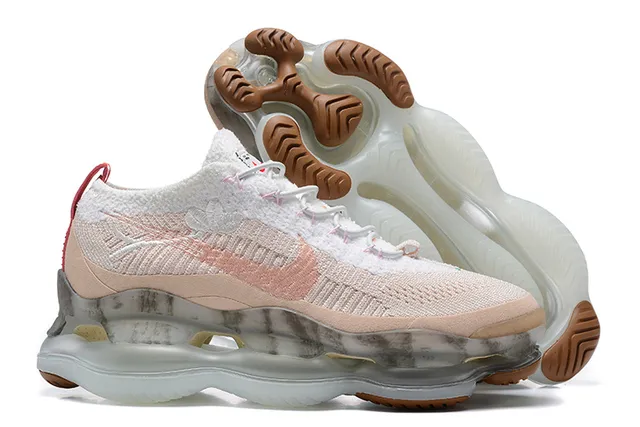 Nike White Pink Knit Upper Translucent Marbled Midsole Running Shoes 7