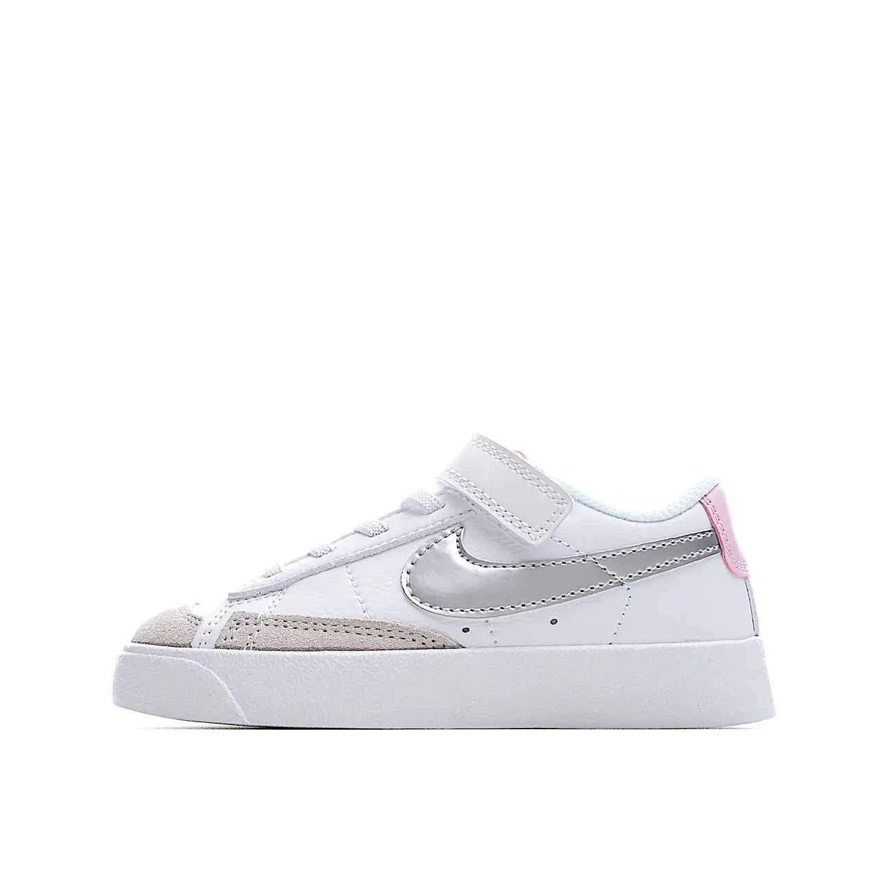 Nike White Pink Low-Top Padded Collar Lifestyle Sneakers 20