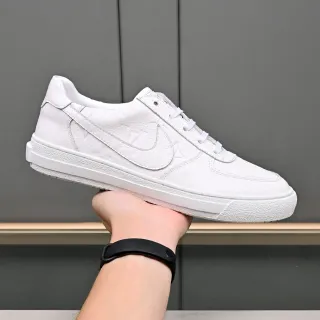 Nike White Textured Leather Upper Lifestyle Sneakers