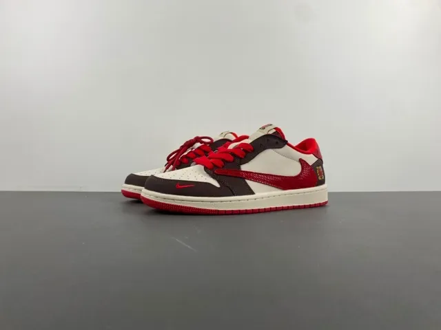 Nike x Travis Scott Air Jordan 1 Low OG Cactus Jack Lifestyle Sneakers 10