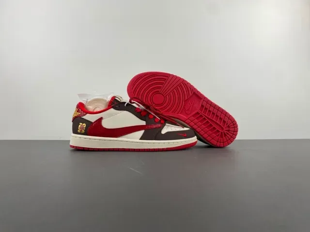 Nike x Travis Scott Air Jordan 1 Low OG Cactus Jack Lifestyle Sneakers 12