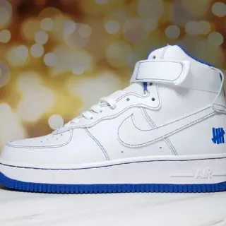 Nike x UNDEFEATED Air Force 1 High White and Blue Lifestyle Sneakers
