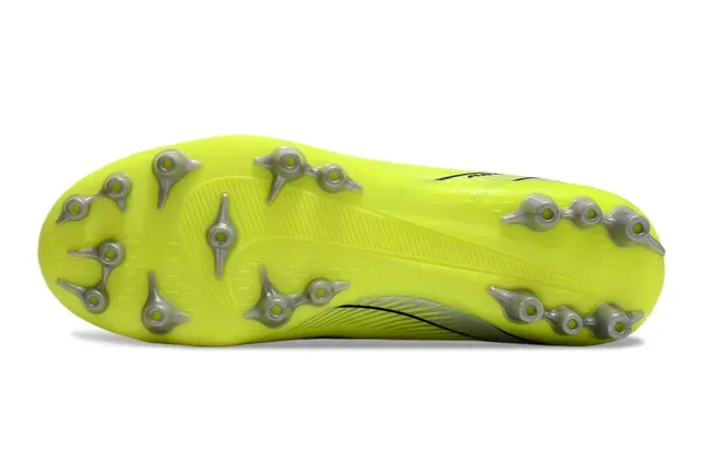 Nike Jaune Noir Haut-Coupé Ajustement Chaussette Néon Synthétique Tricoté Terrain Firme Chaussures de Football 6