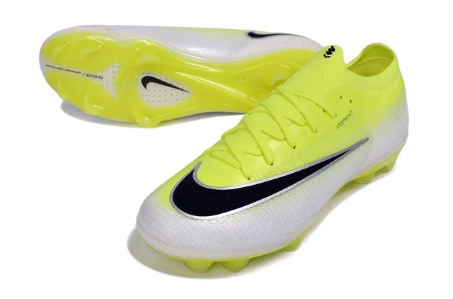 Nike हलুদ কালো নিট উপর গ্রেডিয়েন্ট ফার্ম-গ্রাউন্ড সকার শু 4