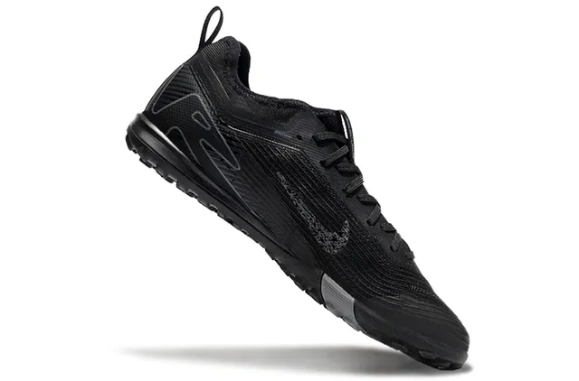 Nike Tênis de futebol turf com upper de knit amarelo e preto overlay de jaula sintético 2