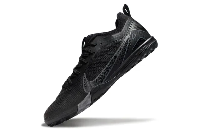 Nike Tênis de futebol turf com upper de knit amarelo e preto overlay de jaula sintético 3